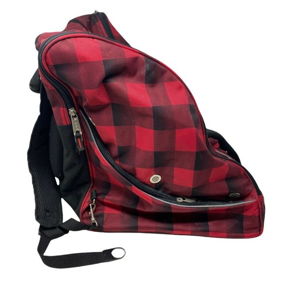 Athalon Everything Boot Bag Buffalo Check Black & Red Lumber Jack Backpack - Picture 5 of 12